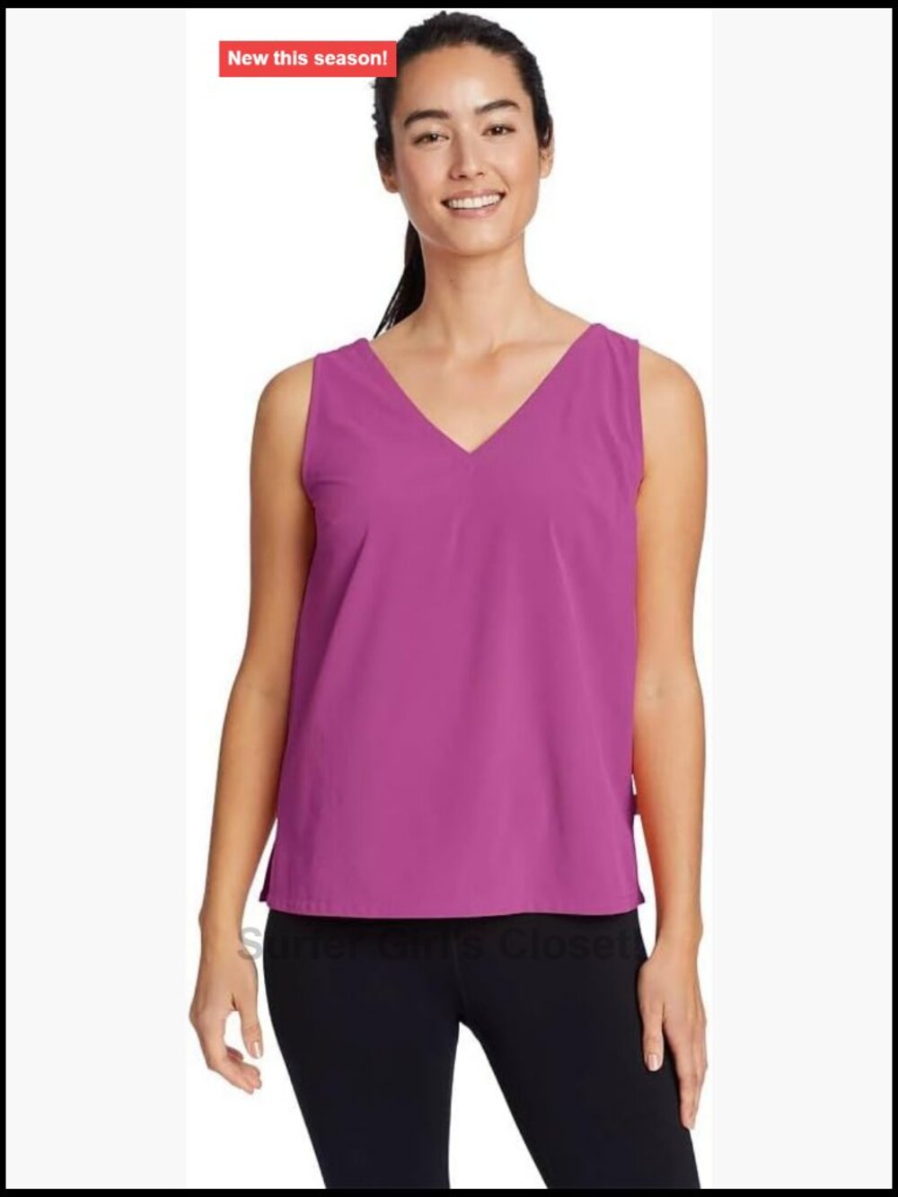 Eddie Bauer Women's Departure V-Neck Tank Top | UPF 50+ Active Stretch